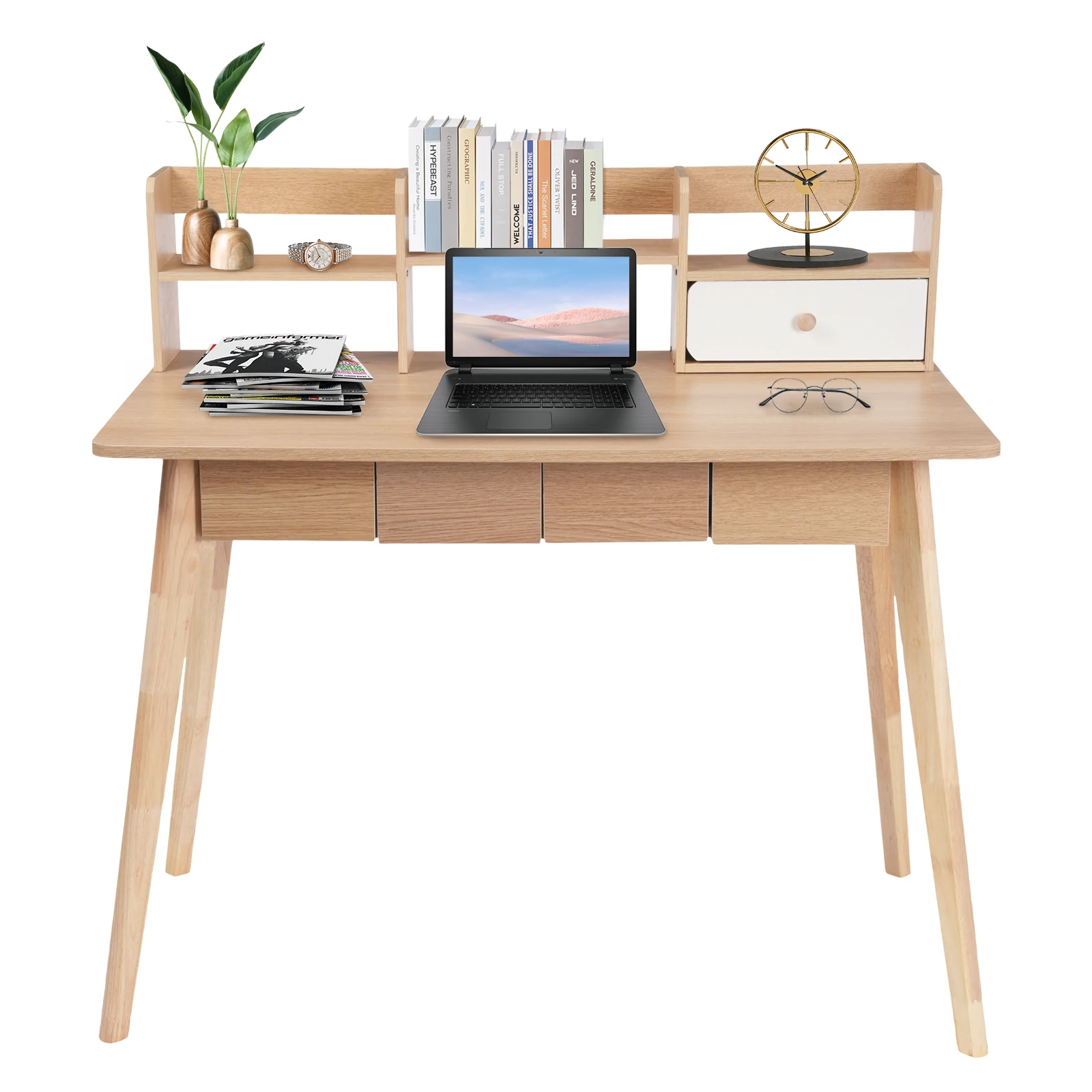 Solid Wood Desk Home Furniture Simple Office Desk Computer Desk Bedroom Living Room Student Study Table Writing Desk