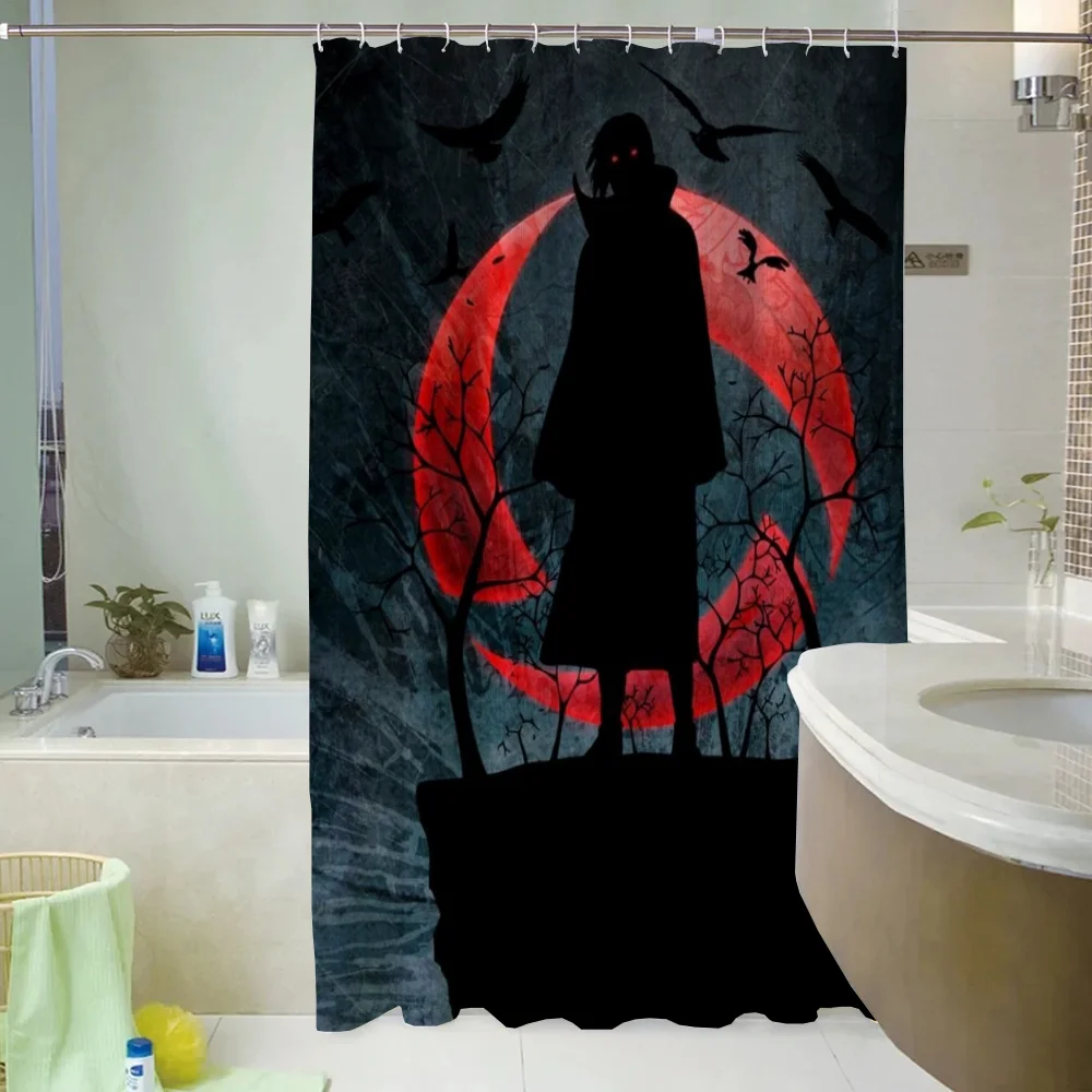 Narutos Shower Curtains for Bathroom Curtain Bath Folding Partition Accessories Bedrooms Waterproof Fabric Things the Set Home