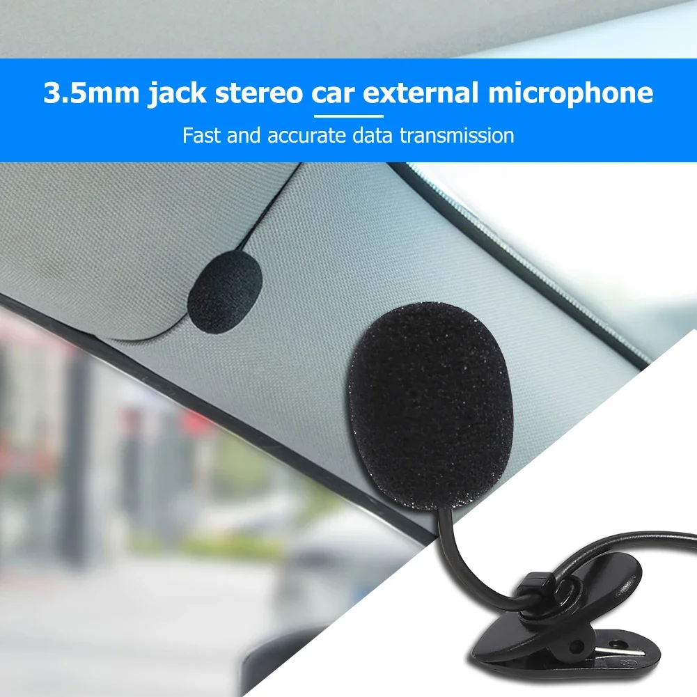 Mini Car Microphone 3.5 Mm Stereo Jack Car External Microphone Anti-noise Hands-free Communication for Vehicle DVD GPS Player