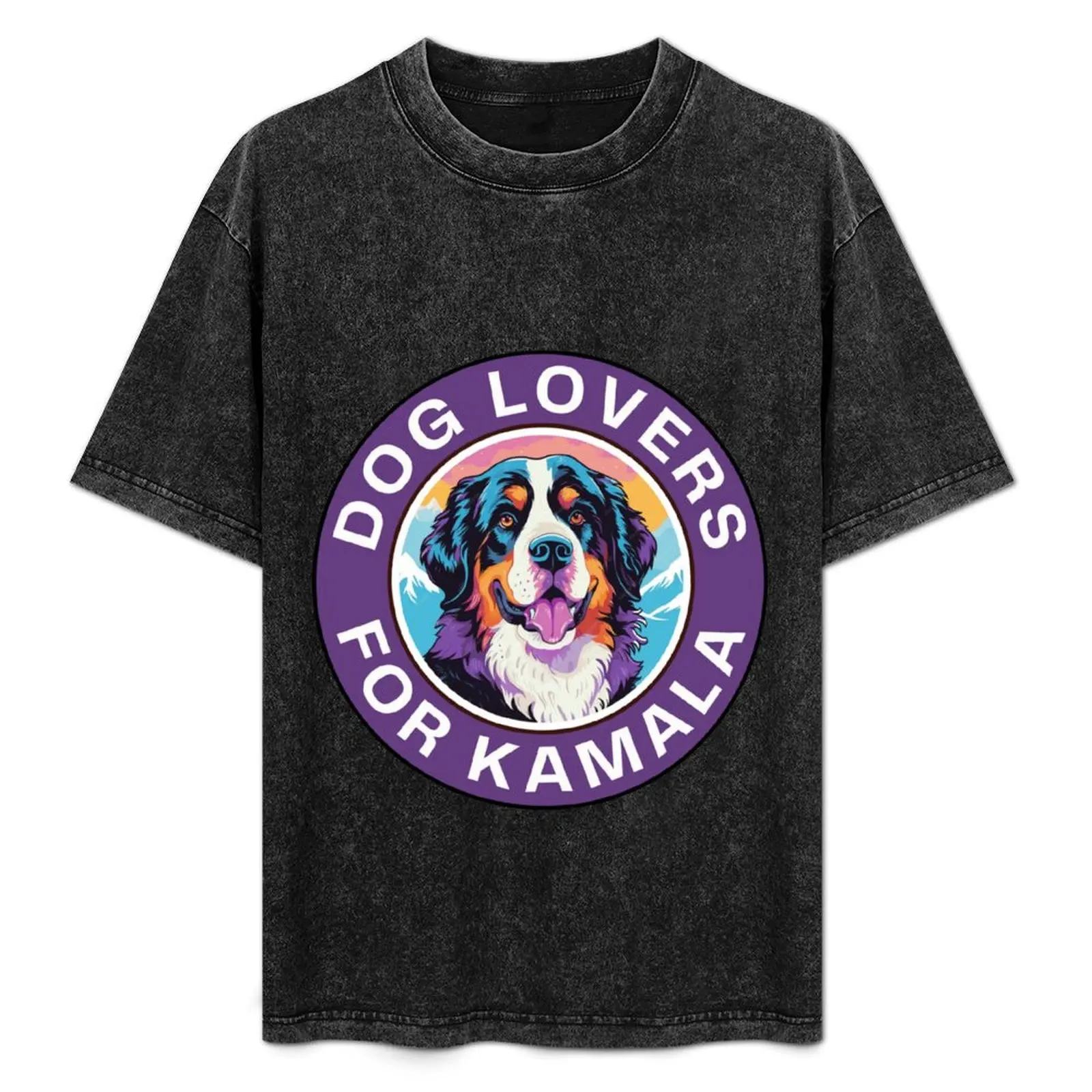 

Dog Lovers For Kamala Harris - Bernese Mountain Dog T-Shirt Basic Simple Casual Short Sleeve Tee