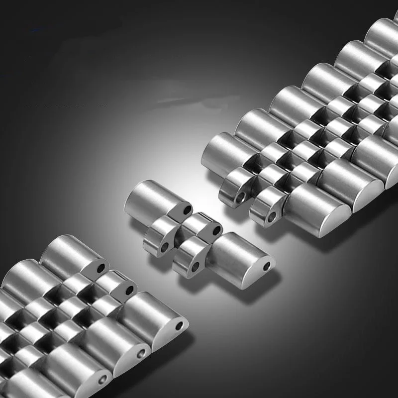 304l pulseira de relógio de aço inoxidável sólido metal dobrável borboleta fivela de relógio 18mm 20mm liberação rápida pulseira de relógio à prova dwaterproof água