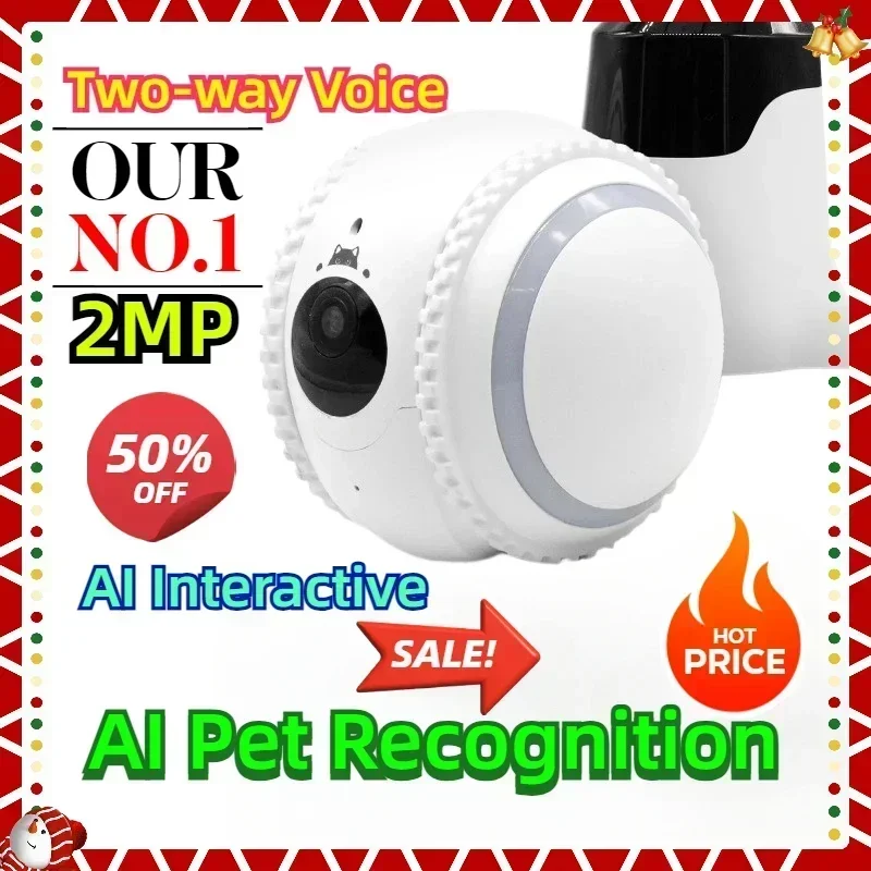 Two-way Voice Function  Intelligent AI Interactive Games Cat Camera Companion Robot HD Intelligent AI Pet Recognition