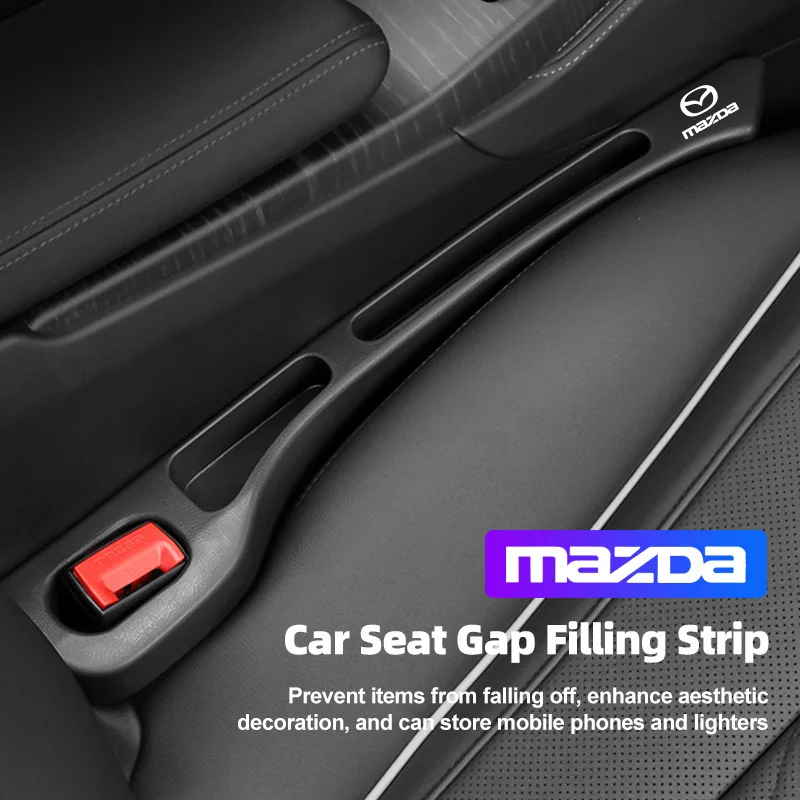 2Pcs Car Seat Gap Filler Plug Sealing Strip Accessories For Mazda 2 3 6 5 Atenza CX3 CX5 MX5 CX7 Axela CX30 CX90 CX60 CX50 MX30