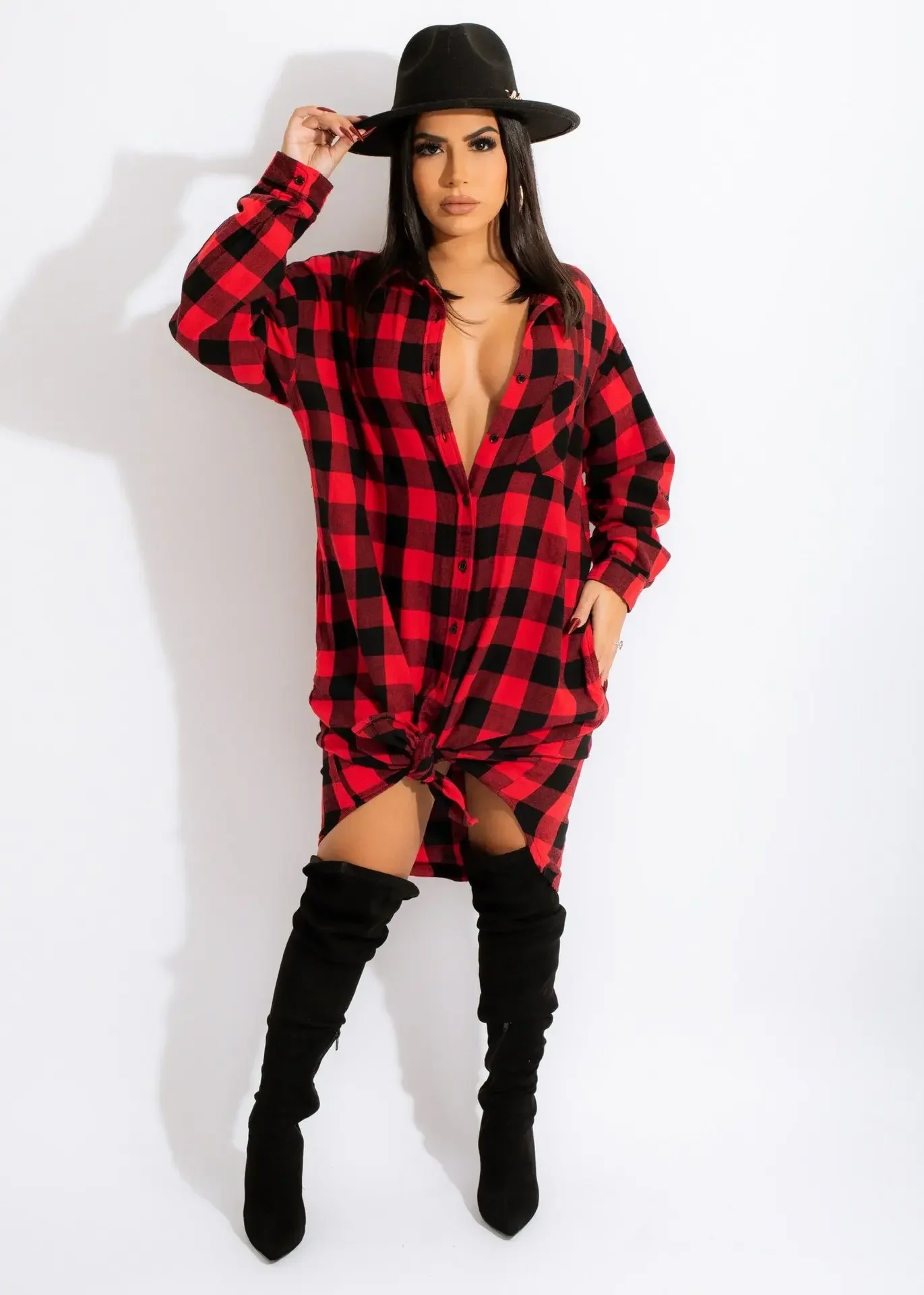 Ladies Plaid Long Sleeve Lapel Single-Breasted Slim Coat Spring And Autumn Outdoor Age-Reducing Casual Coat