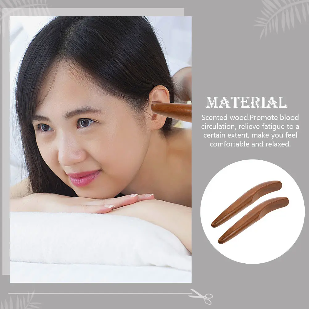 

3Pcs Finger Acupuncture Point Sticks Wooden Massage Tools Light Brown for Gua Sha Acupoint Therapy Full Body Relaxation