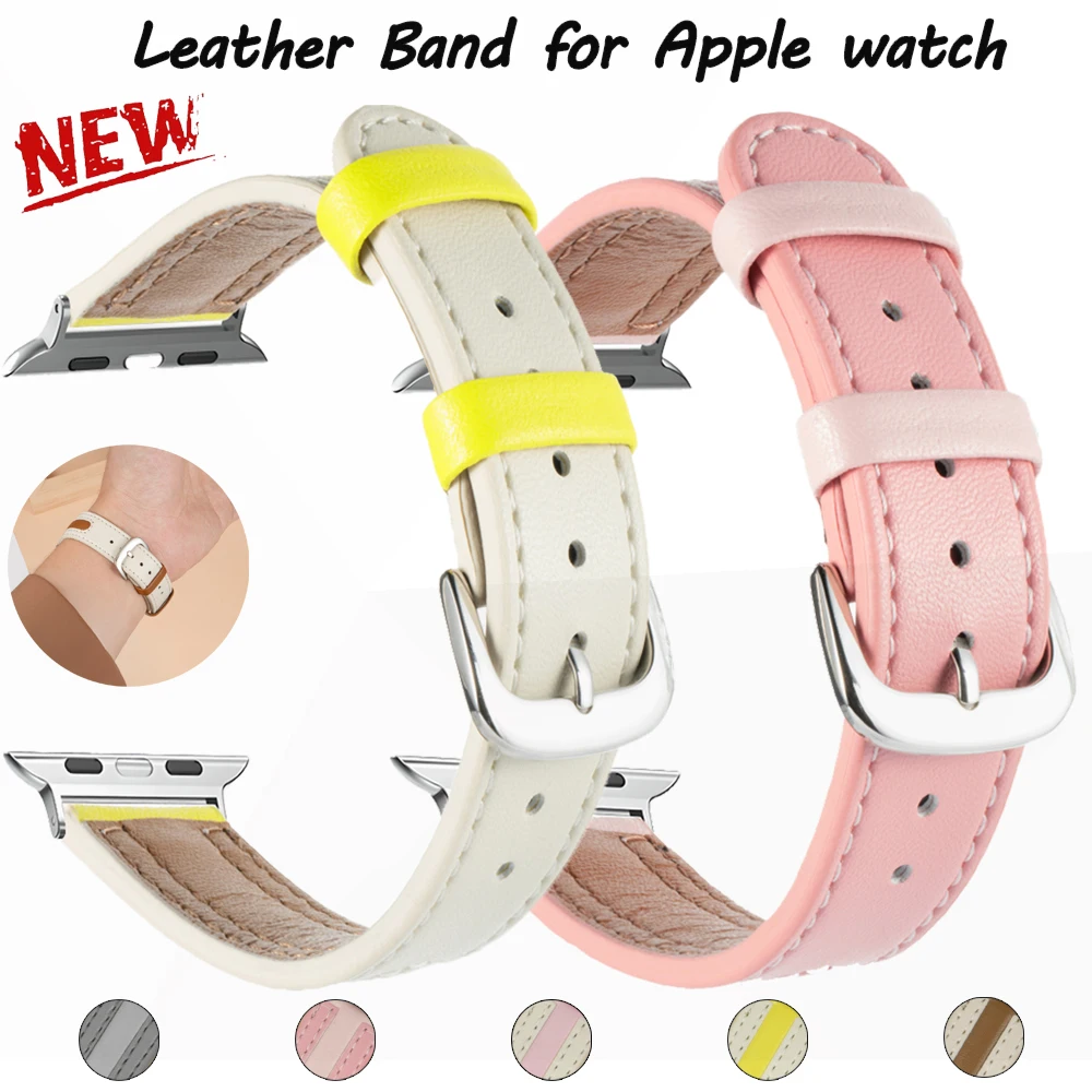 حزام من الجلد لساعة أبل الترا 3 2 49 مللي متر 38 40 41 44 42 45 46 مللي متر حزام رياضي لساعة أبل 11 10 9 8 7 6 4 se سوار الساعة الذكية