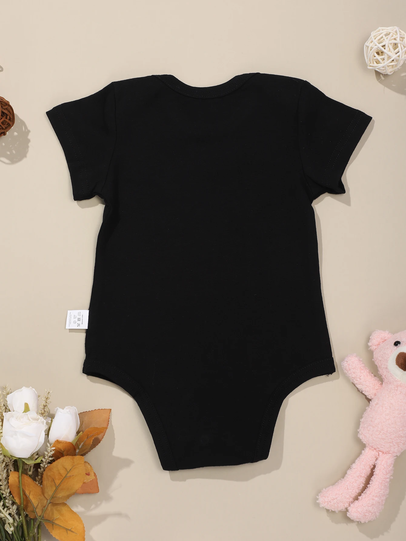 Summer Toddler Bodysuit Funny Letter Print Baby Boy Clothes Simple Fashion Trend Comfy Casual Cotton Breathable Infant Onesie