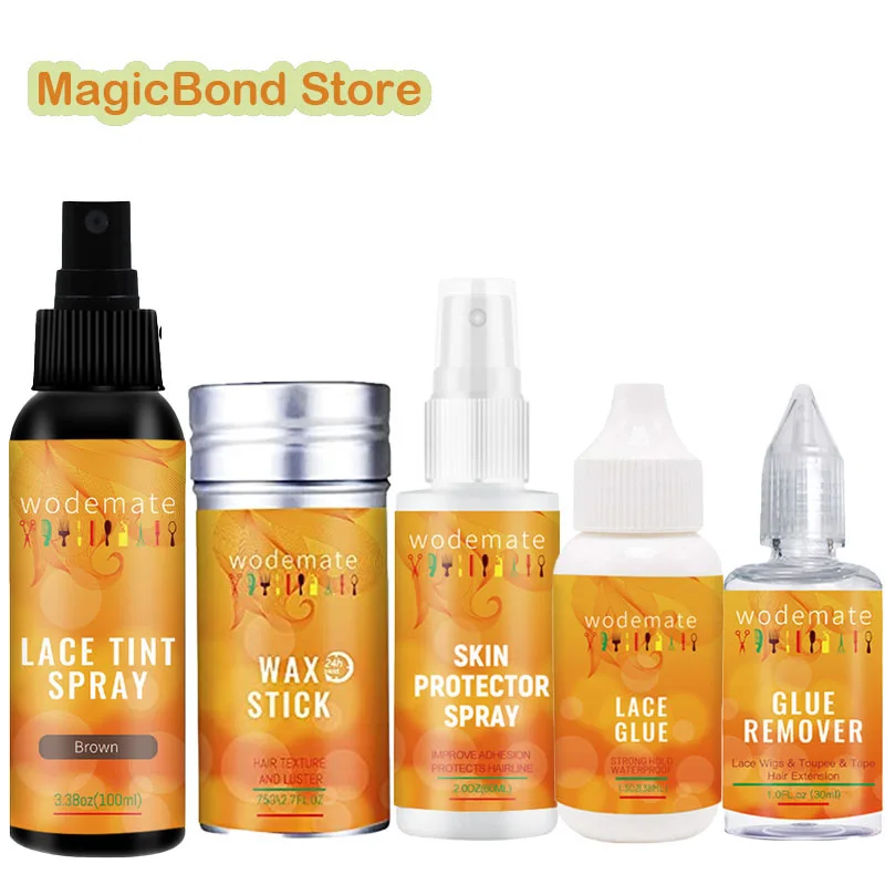 

Hair Glue Strong Hold Wig Adhesive for Frontal Closure Toupee +Lace Tint Spray for Hair Salon + Wig Glue Remover Fast Acting
