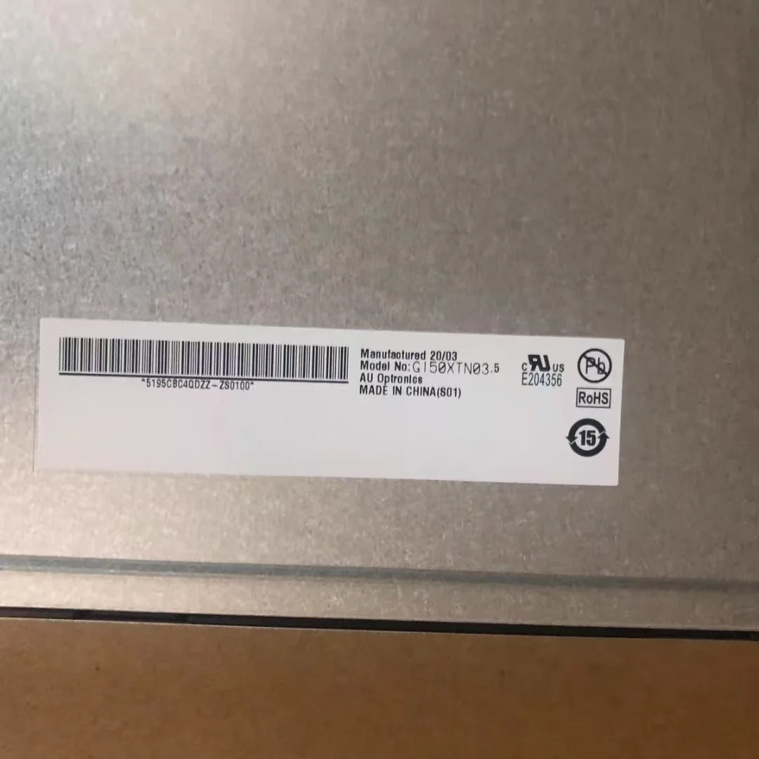 Nova tela LCD original de 15 polegadas G150XTN03.5 em estoque e entrega rápida