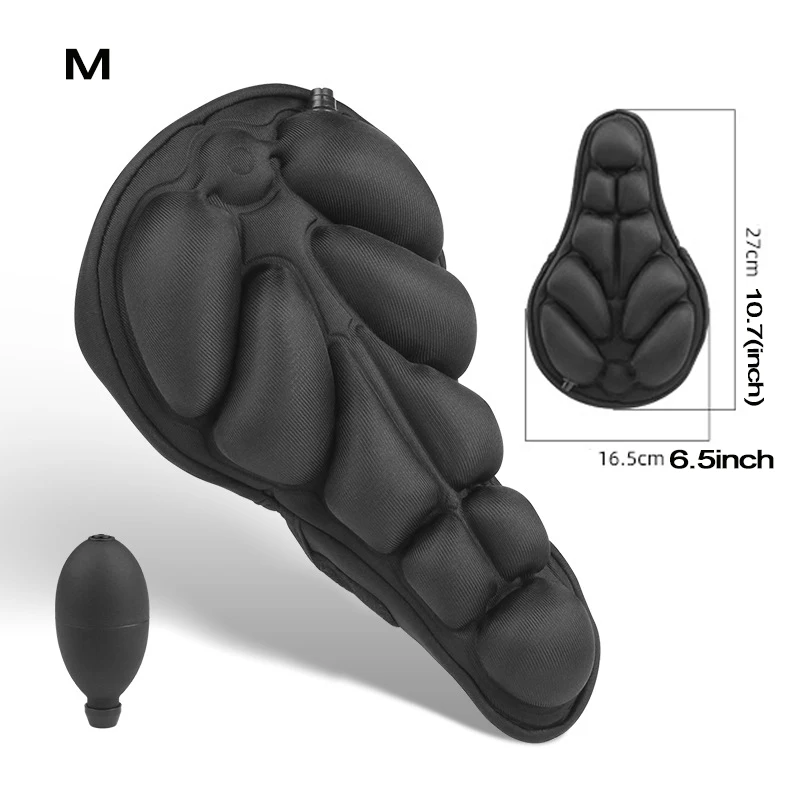 Bicycle Seat Cover 3D Inflatable Airbag Saddle Cover Adjustable Shock Absorption Cushion MTB Road Bike Accessories image 2