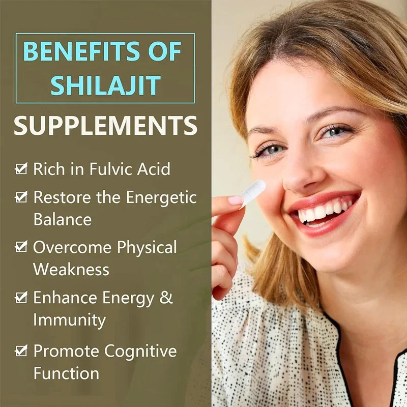 Shilajit 1000mg - Improves Male Athletic Performance, Strength and Memory