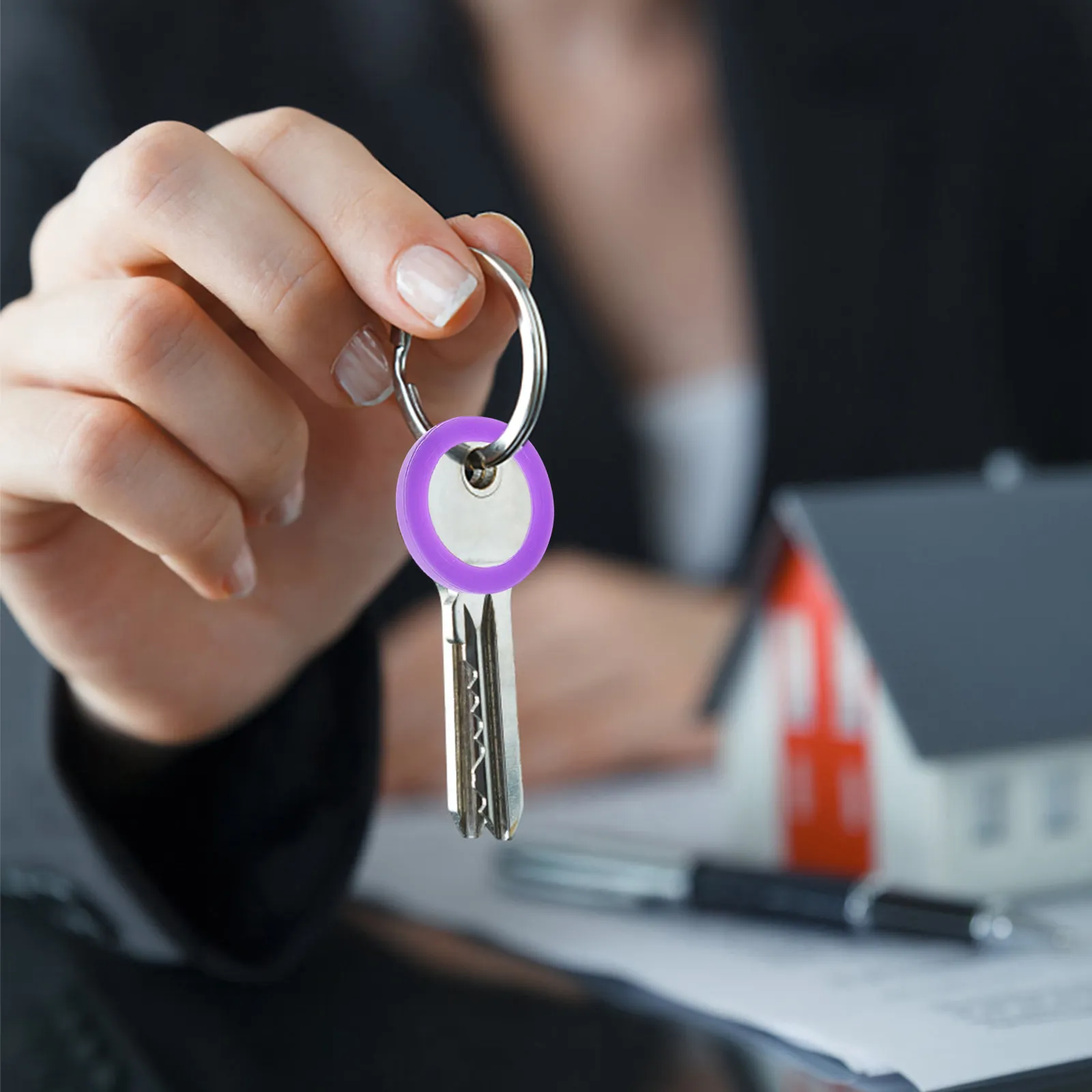100Pcs Silicone Key Covers Colorful Identification Flexible Caps for Home Office Travel Anti-Wear Easy Clean Key Tags