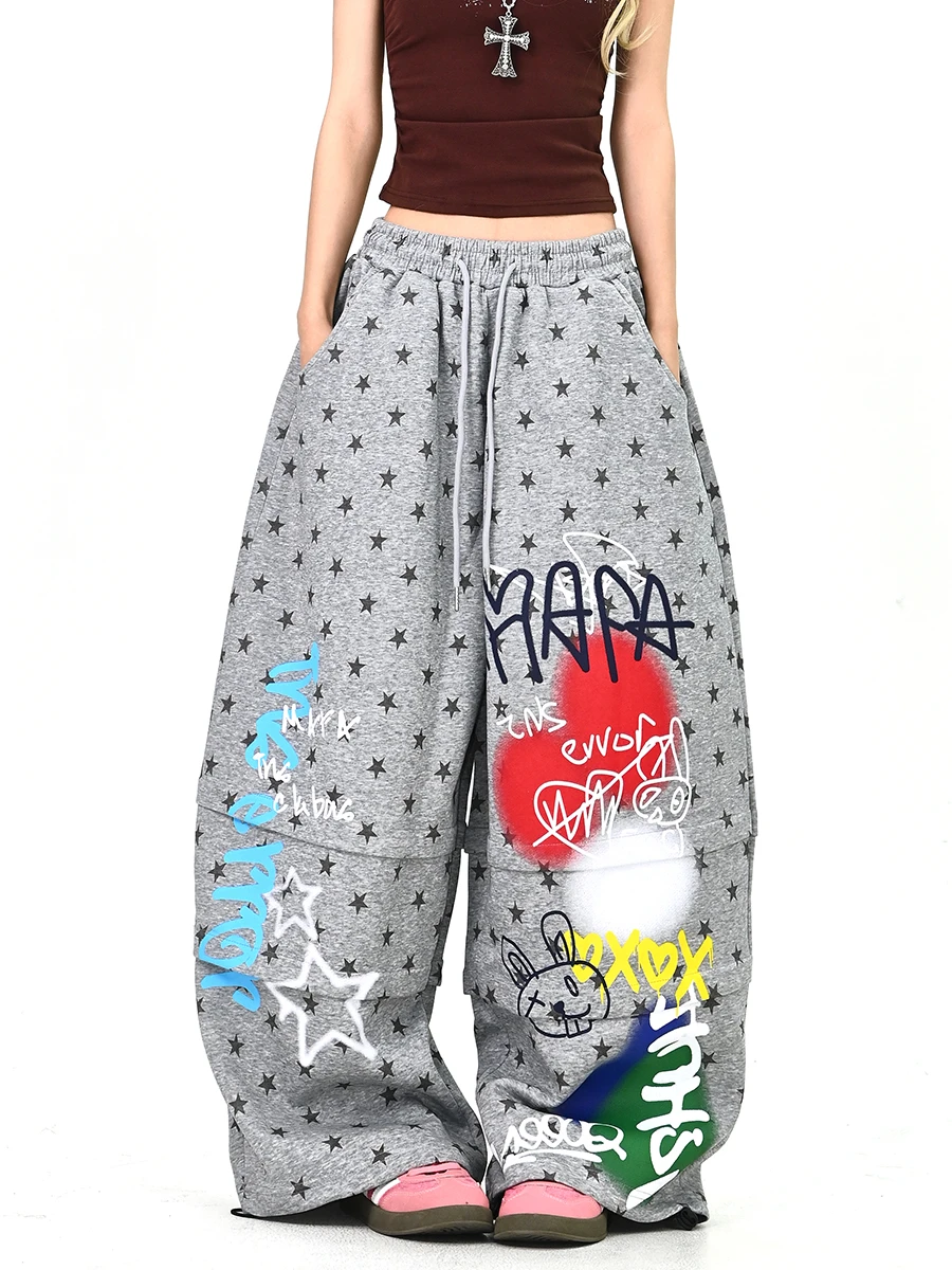 

Повседневные свободные женские брюки Fiti Star в американском стиле, длинные брюки в пол, весна 2026, новинка, прямые брюки