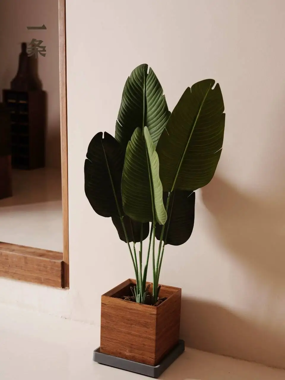 A New Style Purple Clay [Flower Pot] Solid Wood Water-Retaining Flower Pot Vase For Home Living Room Large Diameter