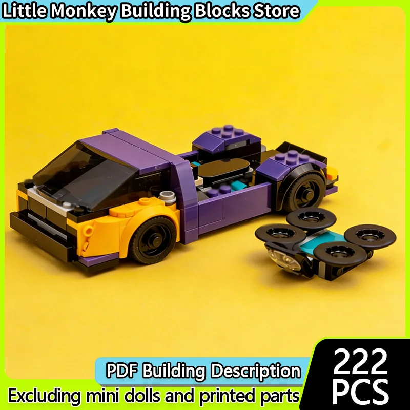 

Speed Racing Car Model MOC Building Bricks Racing Car Transport Truck Modular Technology Children Holiday Gifts Assemble Toys