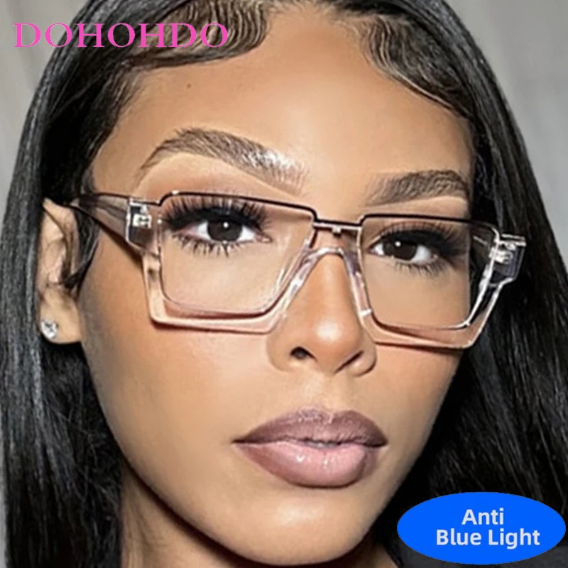 

New Trendy Brand Designer Square Eyeglasses Men Women Computer Anti Blue Light Glasses Reading Eyeglasses For Office Work Lentes