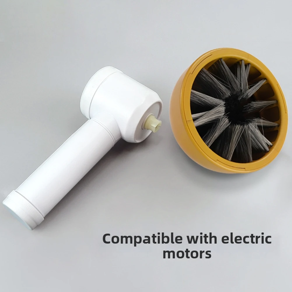 

Electric Cleaning Brush Circular Design with 4 Inch Nylon Head and Steel Wire Rod for Fast Dirt Removal Compatible with Drills