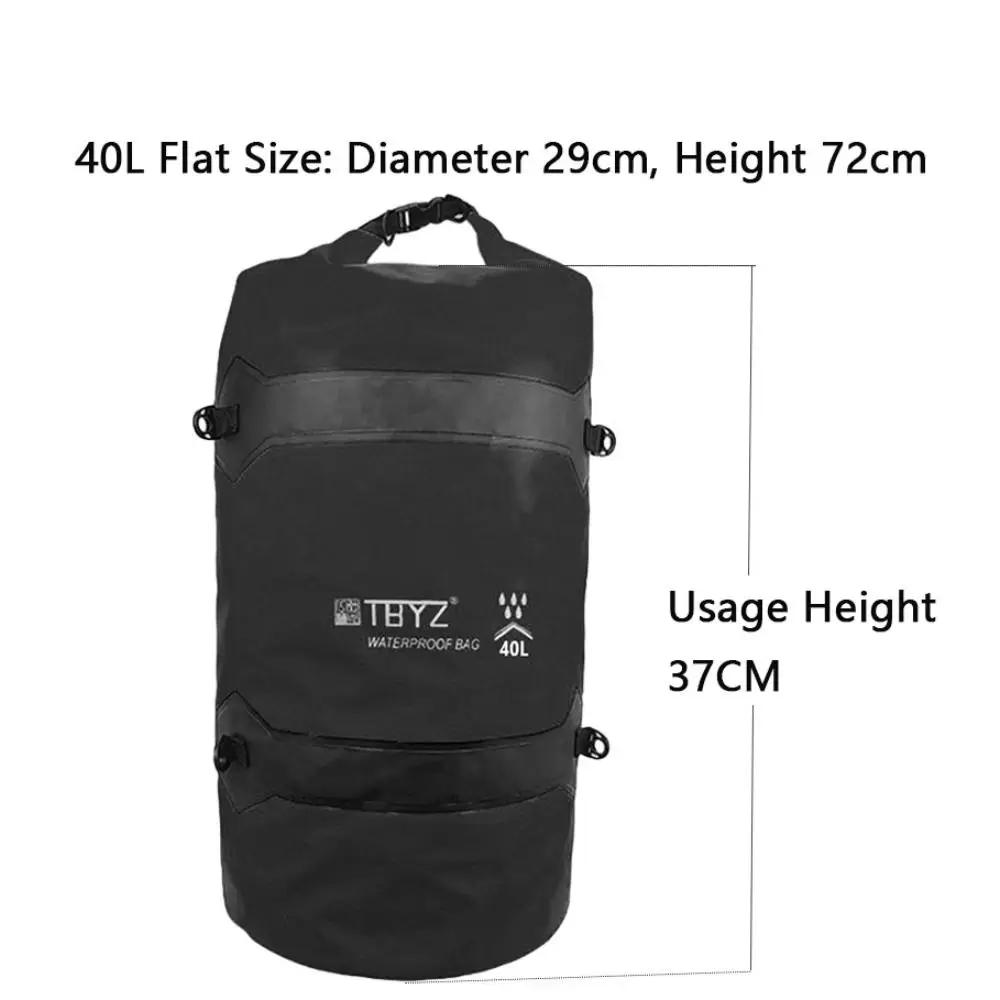 Large Size 40L Capacity Motorcycle Backpack Waterproof 2 Colors Bicycle Rear Seat Bag Rainproof Touring Pannier Adventure Riding