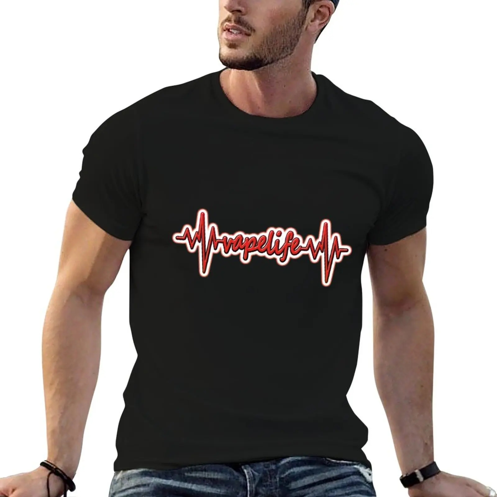 Vapelife HeartBeat Red T-Shirt t shirt personalised anime t shirts for man t shirt men 100% cotton luxury brand T-shirt