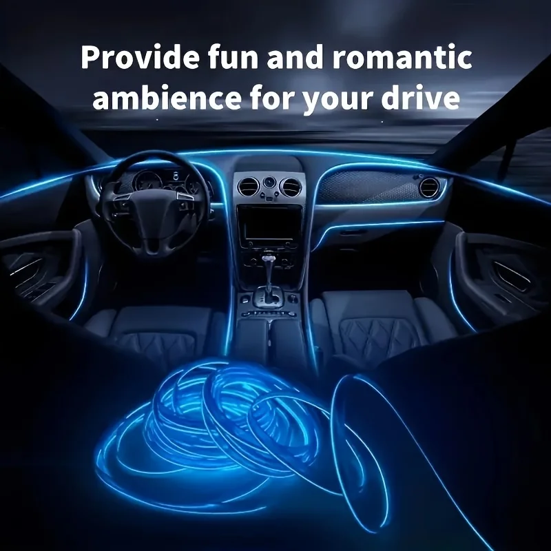 5M Car LED Interior Lighting Strip-Flexible Atmosphere Lighting Versatile Car Decoration  Modern Car Accessory