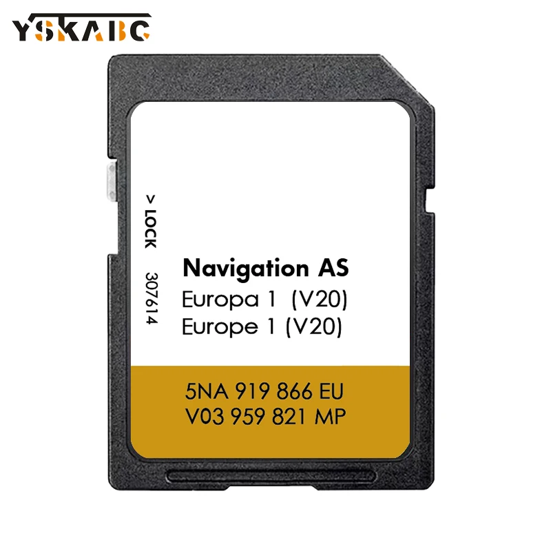 

New for VW Discover Media Navigation AS V20 Map UK Europe 2025 Sat Nav SD Card 32GB