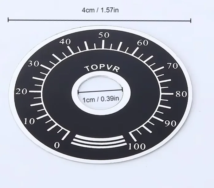 10 Set 6mm MF-A03 Potentiometer Knob Kit with Dial Knob And Bakelite Knob with Scale Plate Digital Sheet Scale for Electronics