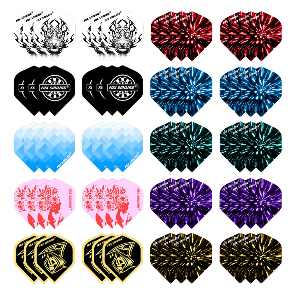 Multiples styles de fléchettes colorées en PET,petites flèches de vol, feuilles de plumes, accessoires, jeu professionnel, 60/30 pièces,