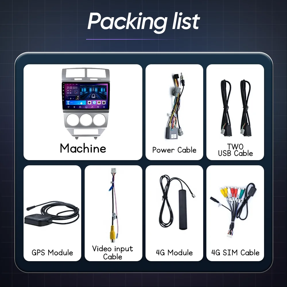 Car Android For Dodge Caliber Jeep Compass 1 MK Patriot 2006 - 2010 Auto GPS Navigation Radio Multimidia Player Carplay 2din DVD