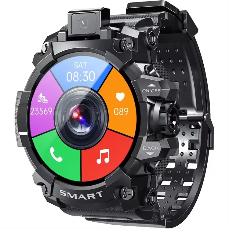 APPLLP 6 Android 9.0 4g sim slot wifi gps smart watch 1.6'' 4+64GB 5MP Hip Hop Watch Exercise Record Sports smartWatch