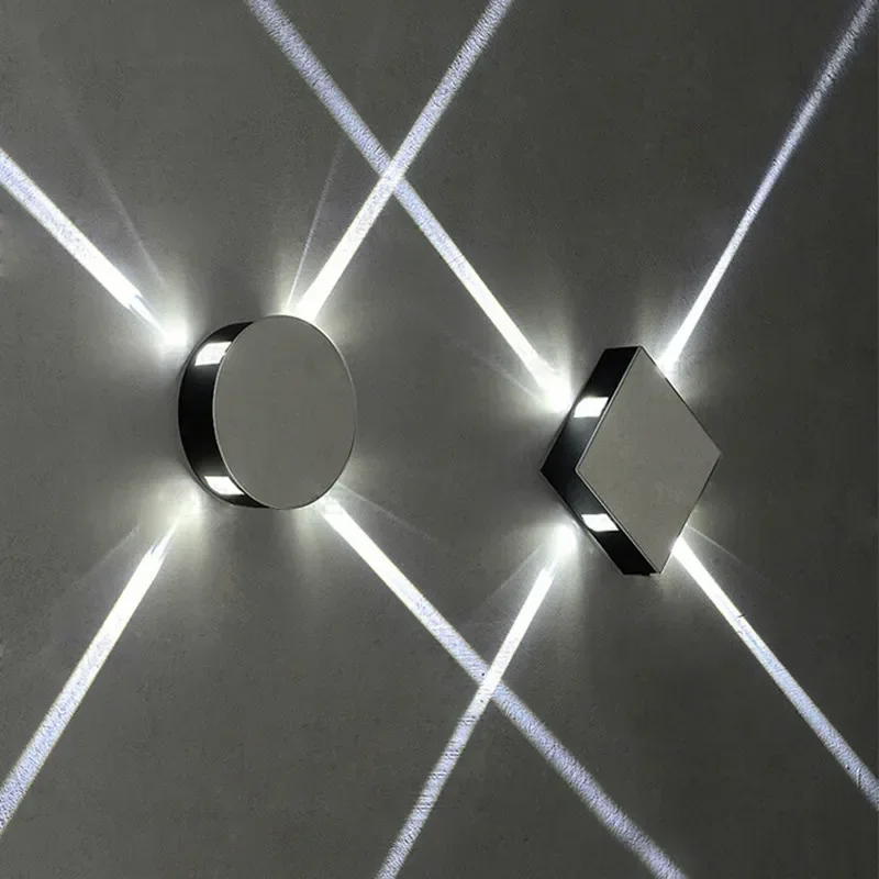 Modern creative aisle round square wall lamp bedroom bedside corridor staircase hotel project LED indoor light