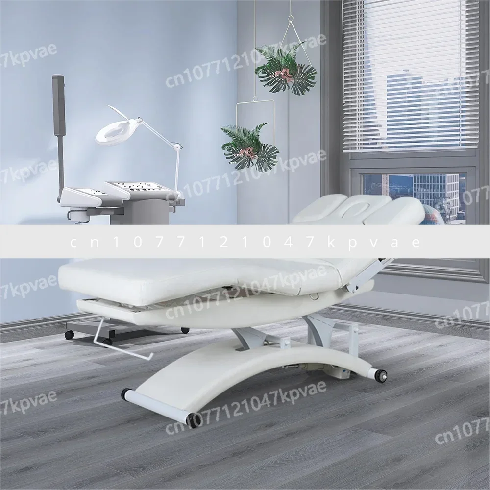 

New White Esthetician Therapy Spa Treatment Salon 3 Electric Motor Extension Lash Facial Table De Massage Bed