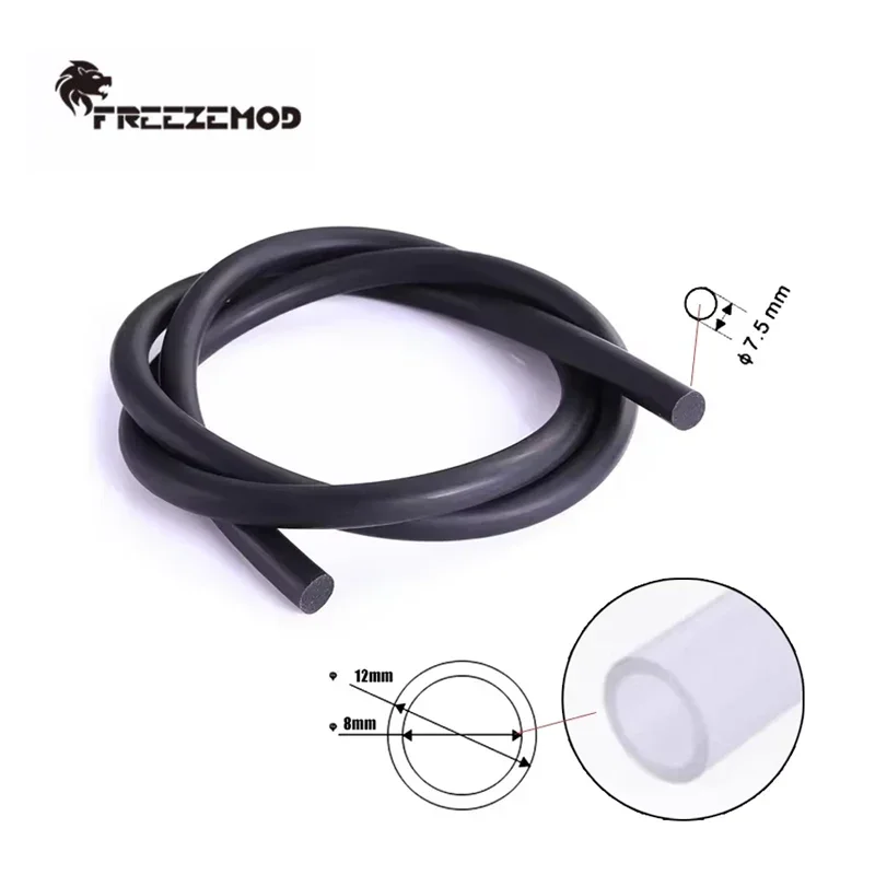 Freezemod Built-in Silicone Rod Rubber Strip, Prevent Behavioral Changes For PETG Arcylic Tubing, 8mm/10mm/12mm Optional