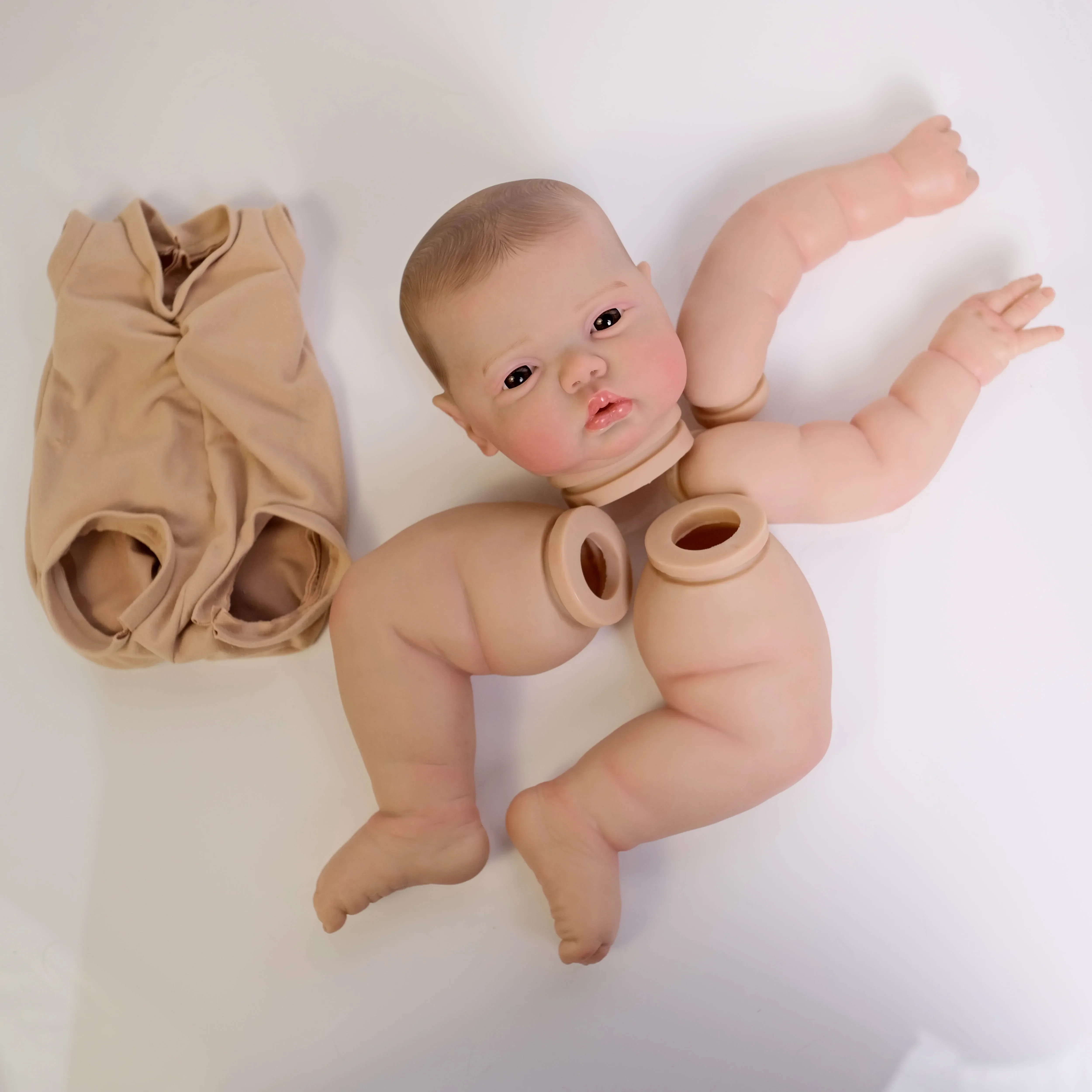 NPK 24inch Awake Pickle  Finished Reborn Baby Doll Size Already Painted Lifelike Soft Touch  finished Doll Parts