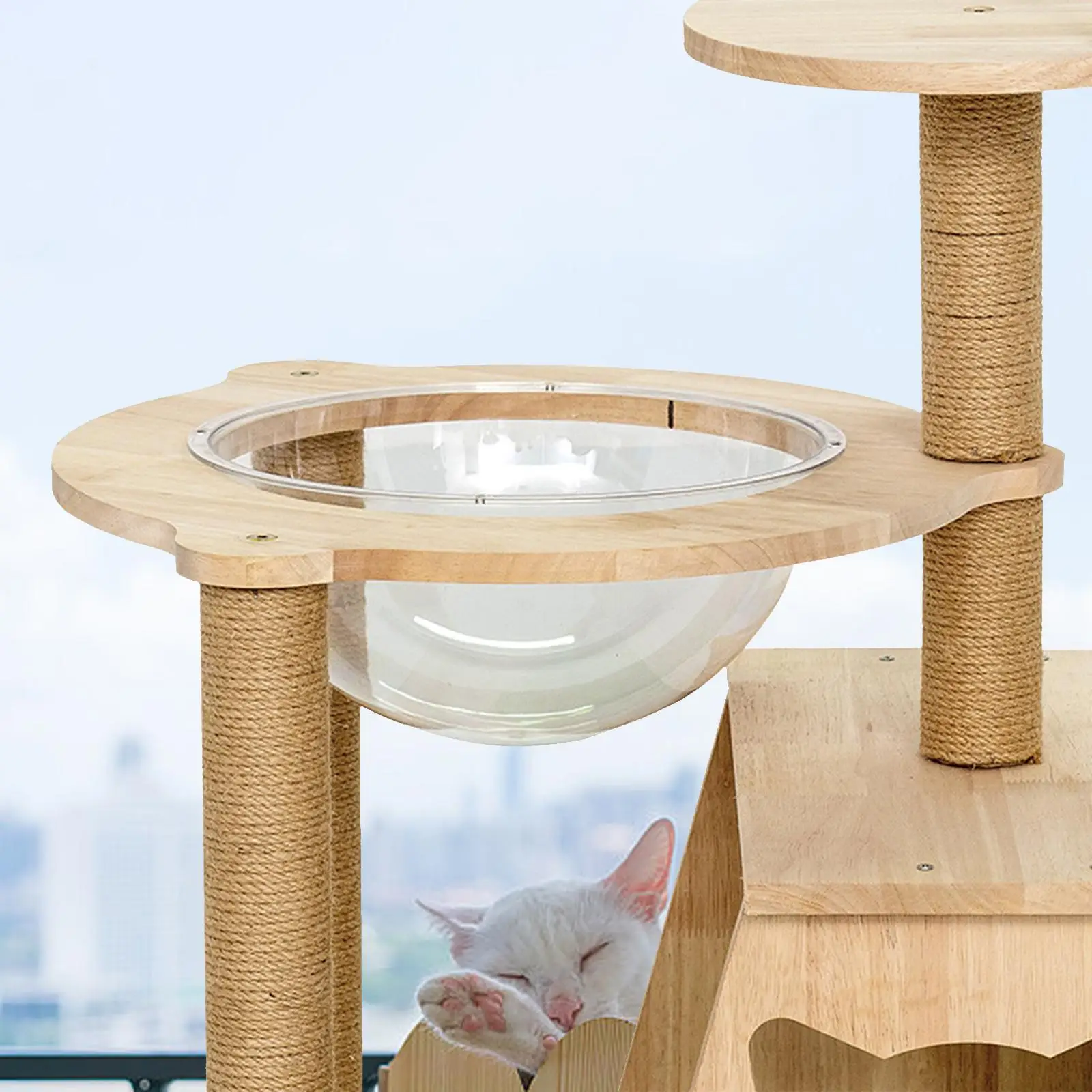 Space Clear Capsule Acrylic Cats Dome Cat House Accessories Transparent Cat Dome Space Capsule Cover for DIY Cat House