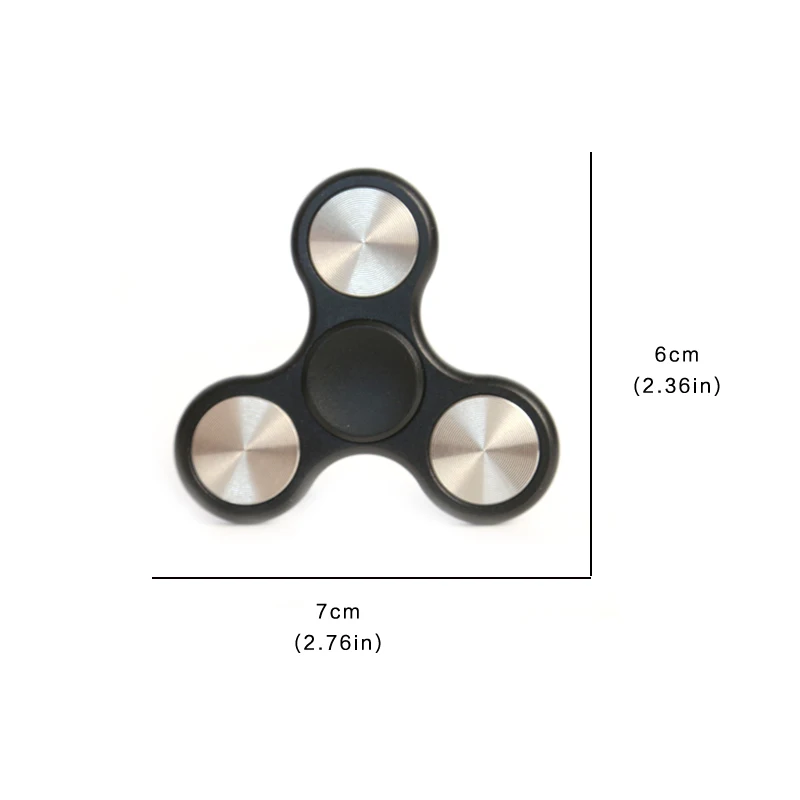 Aluminiumlegierung Dreiflügeliger Fidget Spinner Metall Stressabbau Anti-Angst Handspielzeug Tragbar Langlebig Erwachsenen-Geschenk Entspannungswerkzeug