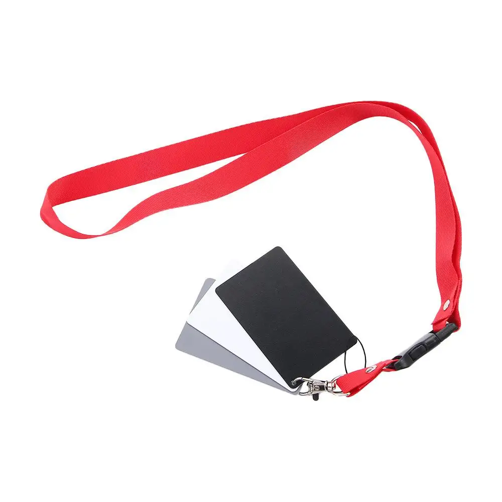 Attachment Strap Photography Accessories 3 in 1 Balance Card Set Digital Gray Card White Balance Card Three Color Balance Card