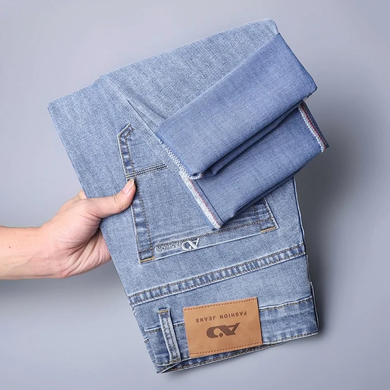 2026 Brand Best Price Comfort Straight Denim Pants Men's Jeans Business Casual Elastic Male High Quality Trousers