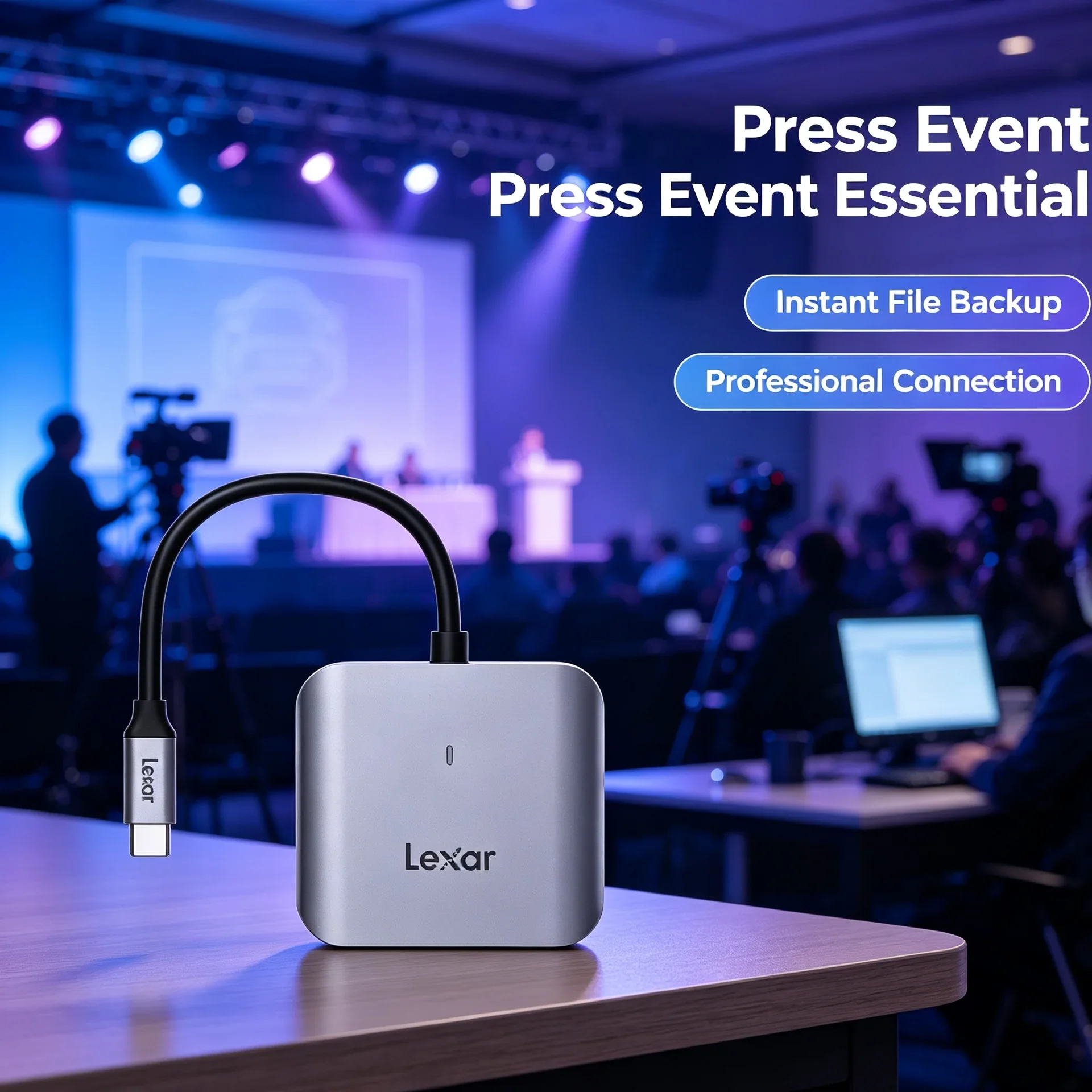cfexpress-type-bカードリーダー。10gbpsのusb-32-gen-2、usb-c接続。カメラ、8k-rawビデオ、デジタル一眼レフカメラ、ノートパソコンに対応した高速メモリカードリーダー。