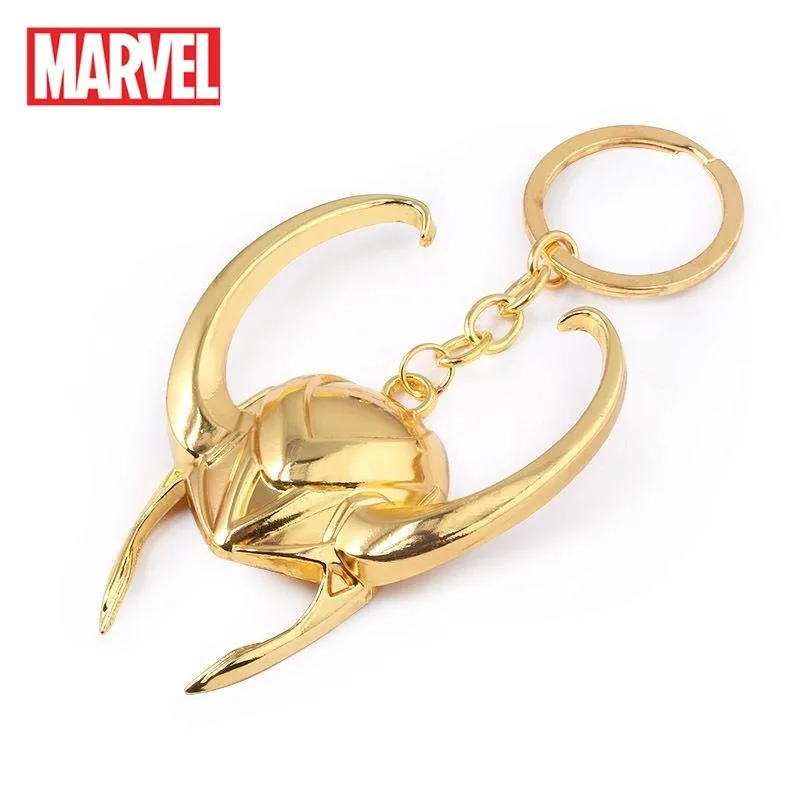 

Marvel Keychain Bag Pendant Loki Helmet Cartoon Cool Anime Character Exquisite Figure Doll Figurine Toy Birthday Children Gift