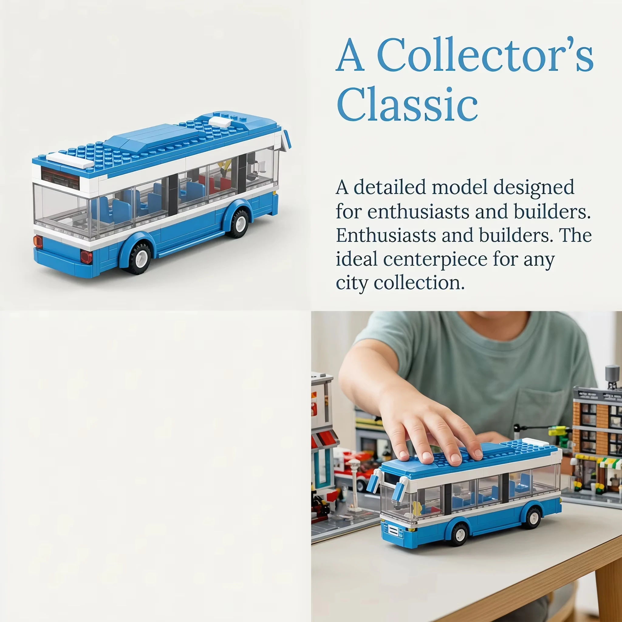 238PCS City Single Decker Express Bus Car Model Building Blocks Urban Transport Model Bricks With Figure Dolls Teens Toy Gifts