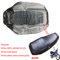 E0227 Motorcycle AX100 Seat Cover For Suzuki 100cc CL AX 100 Seat Water Proof Black Seat  PU Leather