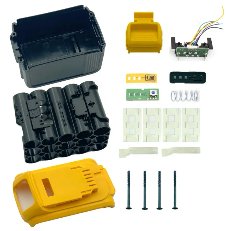 

18650 15-элементный аккумуляторный чехол для DeWalt18V-60V Инструменты Пластиковый корпус Крышка Запасные части для аккумуляторов электроинструментов (только чехол)