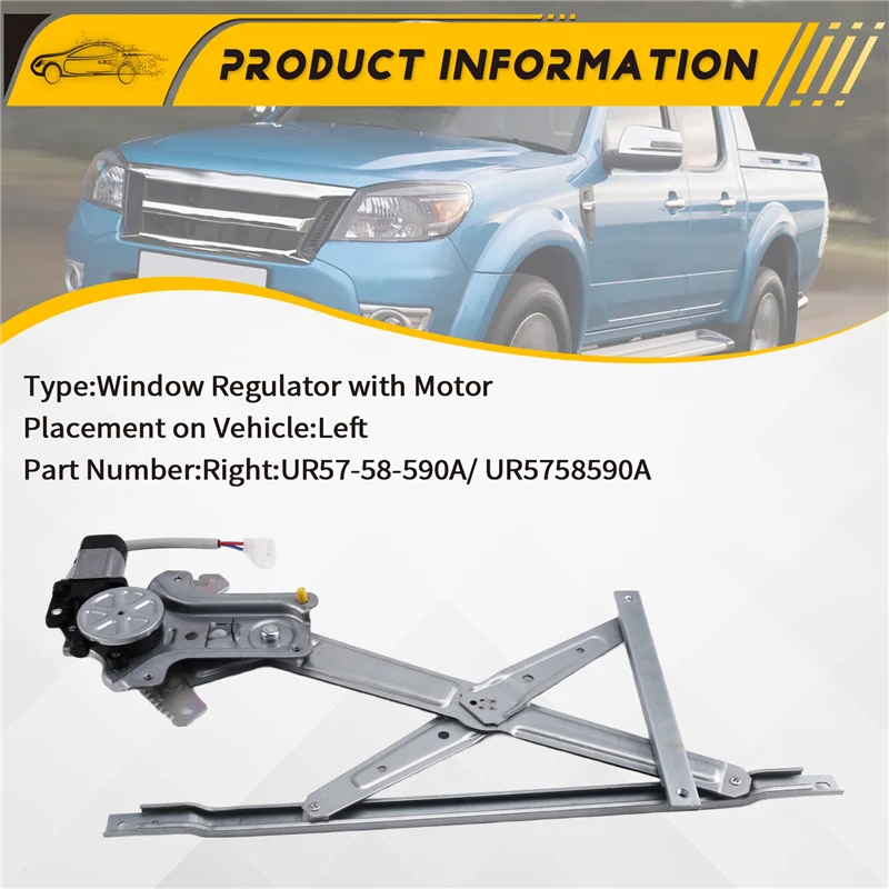 ยาวนานรถหน้าต่างมอเตอร์RegulatorสําหรับFord Ranger ET 06-12 Everest 05-14 Mazda BT-50 06-10 UR57-58-590A/ UR5758590A R