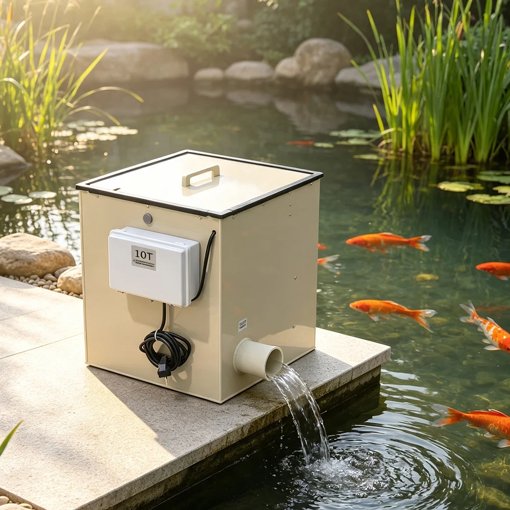 10000L PP Material  Drum Filter 10m3/Hour Rotary Drum Filter for Aquarium Filtration