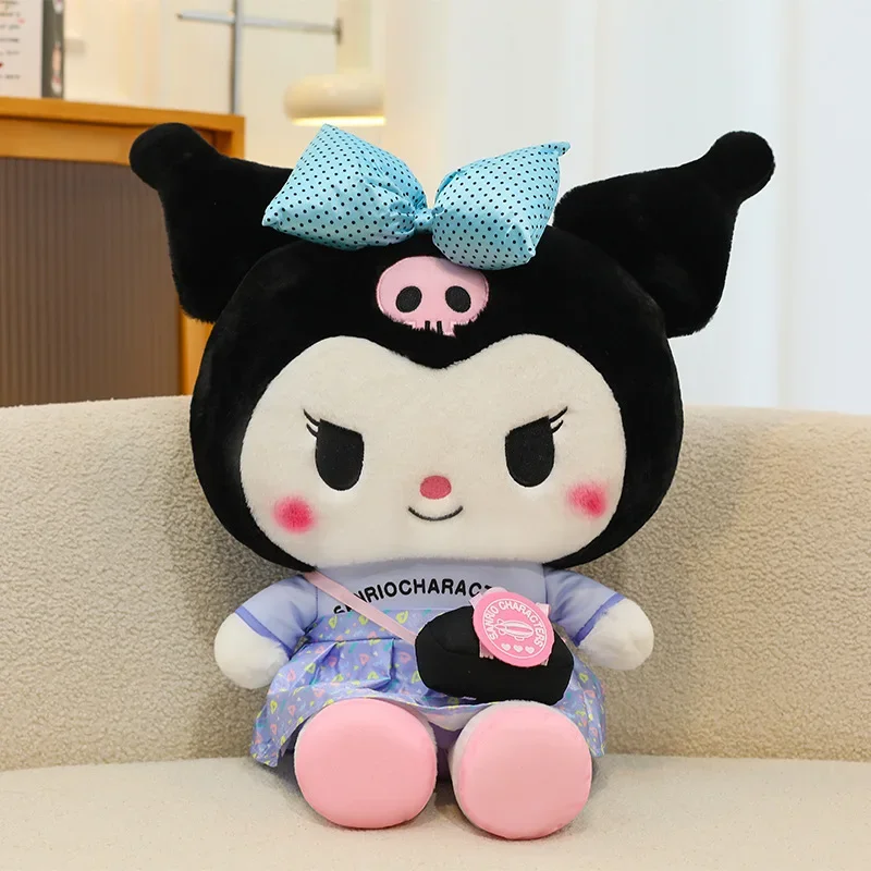 70cm Sanrio Kawaii My Melody Plush Toy Kuromi Stuffed Doll Cute Cinnamoroll Big Cloth Doll for Kids Birthday Xmas Gifts
