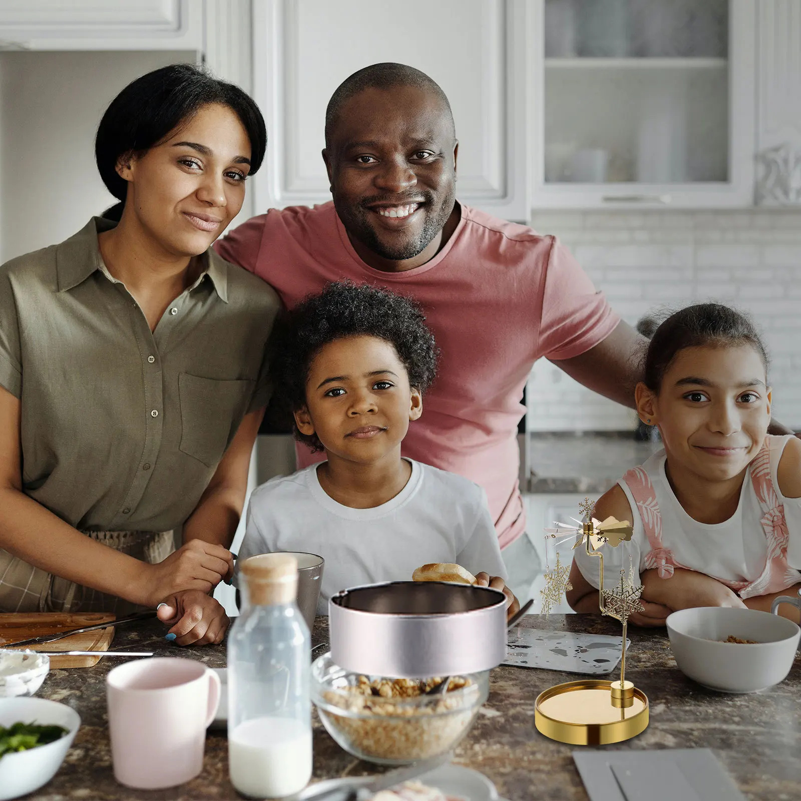 

1Pcs Christmas Rotatory Metal Candlestick Xmas Stand Christmas Decor for Living Room Wedding Gathering Xmas Holder