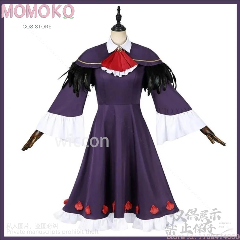 Anime Puella Magi Madoka Magica Cosplay Akemi Homura Costume Deep Purple Dress Lolita Shawl Wig Woman Sexy Halloween Suit JK