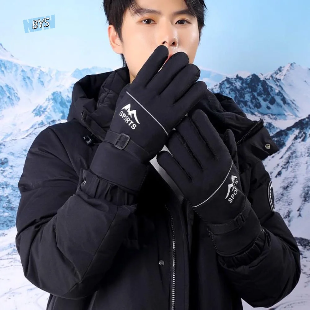 

Fashion Windproof Skiing Gloves Touch Screen Polyester Thicked Cycling Gloves Soft Keep Warm Warm Outdoor Mittens Hiking
