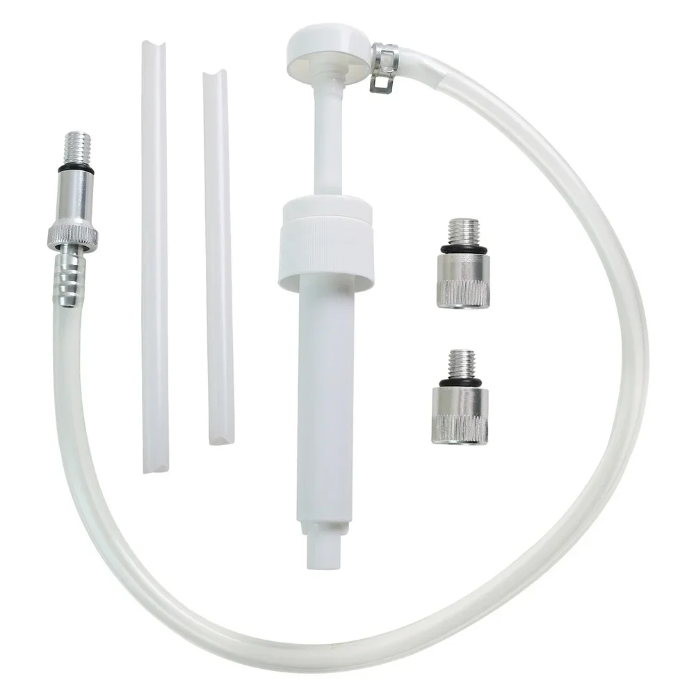 Lubrication Pump Kit With 8CC Plastic Body Metal 3/8 Thread Adapter And Aluminum Alloy Connectors For Outboard Engine Gears