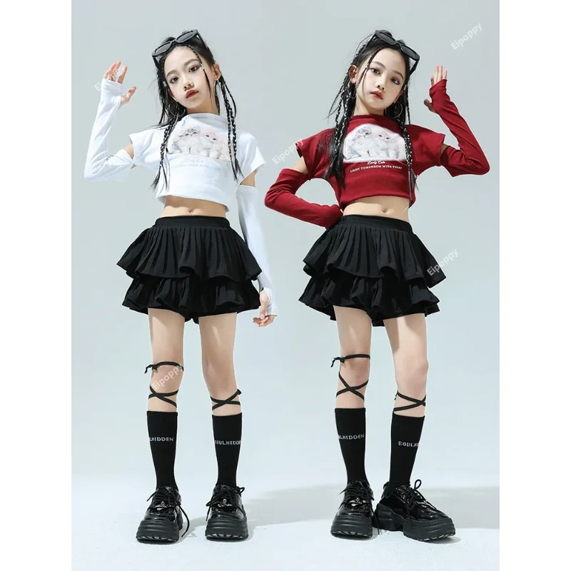 Street Dance Costume Girls Jazz Dance Costume Girls Modeling Child Model Cheerleader Modern Dance Stage Performance Costume